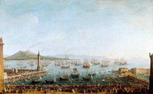 Departure of Charles of Bourbon for Spain, Seen from the Harbour by Antonio Joli