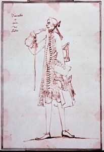 Portrait of Carlo Broschi (Farinelli) (1705-1782) (Drawing by Anton Maria Zanetti, 18th Century) by Antonio Maria Zanetti