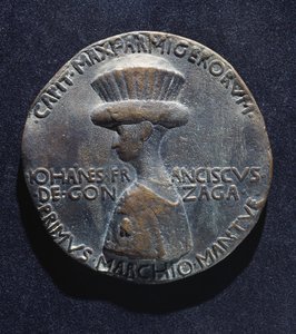 Bronze Medal of Gianfrancesco Gonzaga (1395-1444), Obverse, Designed by Antonio di Puccio Pisano, Known as Pisanello (1395-1455 circa) by Antonio Pisanello