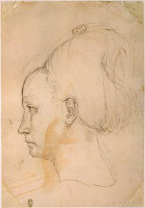Head of a young woman by Antonio Pisanello