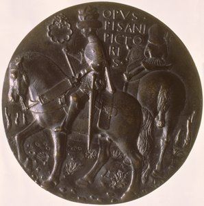 Portrait Medal, Reverse Depicting Gianfrancesco Gonzaga on a Horse