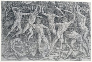 Battle of the Nudes by Antonio Pollaiuolo