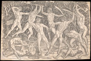 Battle of the Nudes by Antonio del Pollaiolo, c.1470-90