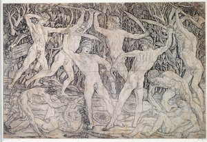 Fight of naked warriors