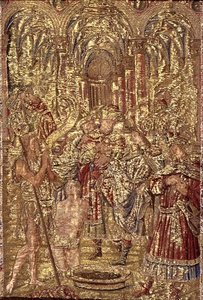 St. John the Baptist Announces the Mission of Christ to the Pharisees, tapestry depicting scenes from the life of the saint