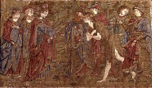 The Meeting Between St. John the Baptist and Christ, tapestry depicting scenes from the life of the saint