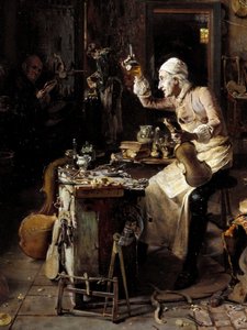 The Italian Luthier Stradivarius in His Workshop (detail) by Antonio Rinaldi