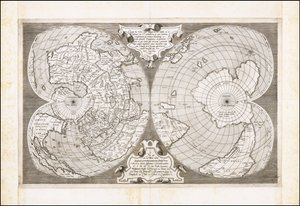 Double Cordiform Map of the World, by Antonio Salamanca by Antonio Salamanca