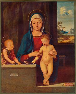 Madonna and Child with St. John the Baptist by Antonio Solario