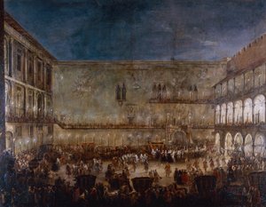 Arrival of princess Amalie of Saxony in Padua by Antonio Stom