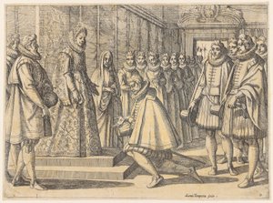Envoys of Philip of Spain before Margaret of Austria by Antonio Tempesta