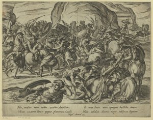 The Death of Camillus in the Battle Between Greeks and Romans by Antonio Tempesta