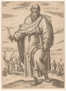Saint Bartholomew (Credo in Spiritum Sanctum) (Christ, Mary, and the Apostles) by Antonio Tempesta