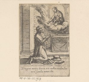 Saint Philip Places Himself Under the Protection of the Virgin Mary (The Life of Philip Benitius series) by Antonio Tempesta