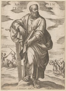 St. Simon (Remissionem Peccatorum) (Christ, Mary, and the Apostles) by Antonio Tempesta