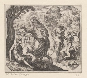 The Creation of Adam and Eve by Antonio Tempesta