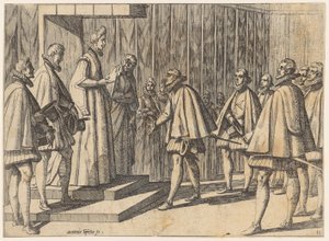 Envoys of the Italian Rulers Before Margaret of Austria by Antonio Tempesta