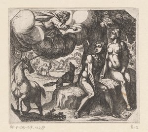 God Reproaches Adam and Eve for Their Disobedience by Antonio Tempesta