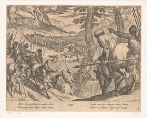The Army of Alexander the Great Encircles the Enemy Troops with Fire