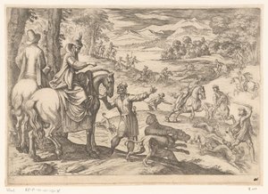Hunting Deer and Wolves by Antonio Tempesta