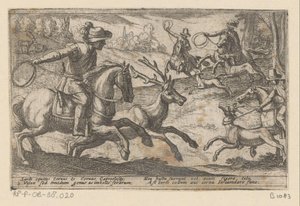 Hunters Catching Deer with Ropes by Antonio Tempesta