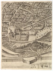 Plan of the City of Rome, Part 11 with the San Pancrazio Left Bank by Antonio Tempesta