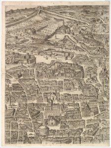 Plan of the City of Rome. Part 3 with the Santa Maria Maggiore, the Pantheon and Trajan
