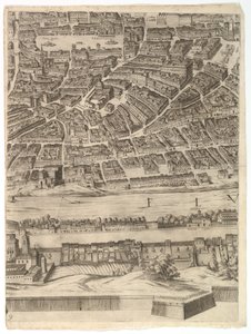 Plan of the City of Rome: sheet 9 with the Piazza Navona, the Campo di Fiore and the Sant..., 1645 by Antonio Tempesta