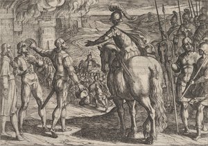 Plate 34: The Romans Burning the Dutch Countryside, from The War of the Romans Against the...