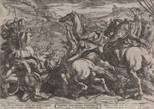 Plate 6: The Israelites Defeated by the Canaanites for Having Disobeyed Moses by Antonio Tempesta