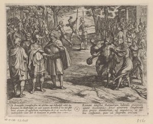 Romans Buying Young Dutch Men from the Dutch Elders (series title: The Batavian Wars Against the Romans)