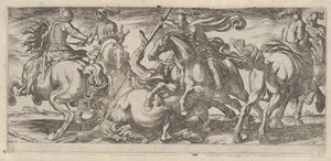 Six Cavalrymen in Combat, from Battle Scenes I by Antonio Tempesta