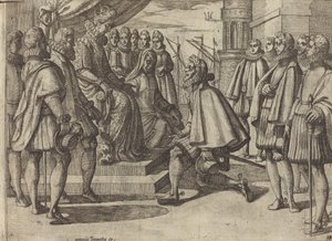 Spanish Duke before Margaret of Austria