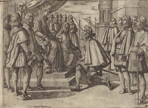 Spanish Duke Before Margaret of Austria by Antonio Tempesta