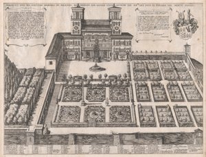 Speculum Romanae Magnificentiae: Monte Pincio Palace and Gardens, mid to late 16th century by Antonio Tempesta
