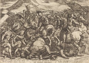 The Defeat of the Amalekites by the Hebrews by Antonio Tempesta