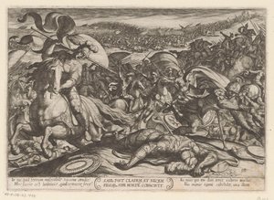 Suicide of Saul After His Defeat by the Philistines (Old Testament Battle Scenes) by Antonio Tempesta