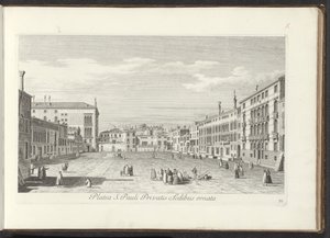 View of Campo San Polo in Venice by Antonio Visentini