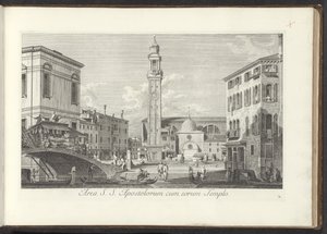 View of Campo dei Santi Apostoli in Venice (Views of Buildings and Squares in Venice series) by Antonio Visentini