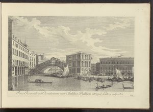 View of the Grand Canal, Palazzo dei Camerlenghi and the Rialto Bridge in Venice by Antonio Visentini
