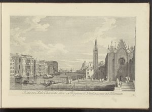 View of the Grand Canal and the Church of Santa Maria della Carità in Venice by Antonio Visentini