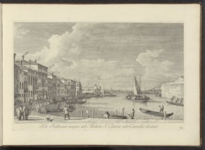 View of the Grand Canal and the Church of Santa Chiara in Venice by Antonio Visentini