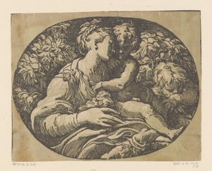 Mary with Child and John the Baptist by Antonio da Trento