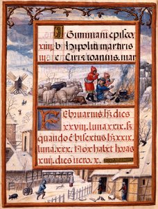 The month of February, miniatures from 
