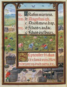 The Month of September, miniatures from 