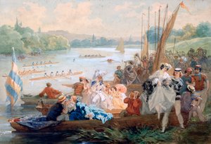 A Regatta at Asnieres During the Second Empire by Antony Paul Emile Morlon