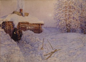Banya in Winter, 1919 by Apollinari Mikhailovich Vasnetsov