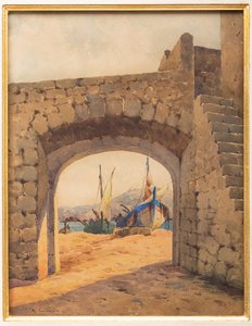 Vault with Harbour and Boats