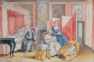 Joseph II at the Bedside of His Wife Isabella of Parma Following the Birth of Their Daughter Maria Theresa by Archduchess of Austria Maria Christine