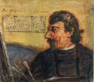 Portrait of Paul Gauguin by Archibald Standish Hartrick